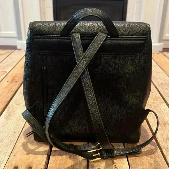 EUC Tory Burch Leather Backpack (Black) main image 8